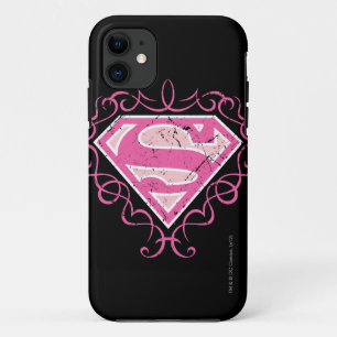 Coque iPhone 11 Supergirl Pink Colorful Logo