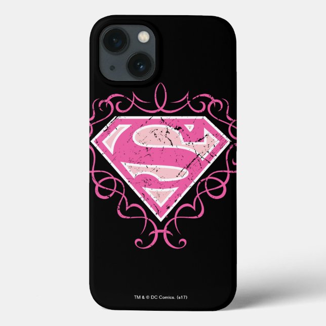Coques Case-Mate iPhone Supergirl Pink Colorful Logo (Verso)