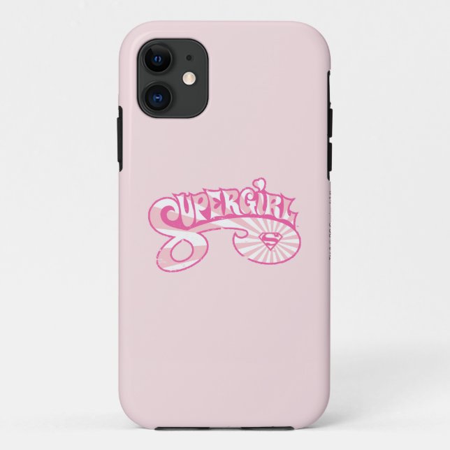 Coques Case-Mate iPhone Supergirl Rose Logo Star Burn (Dos)