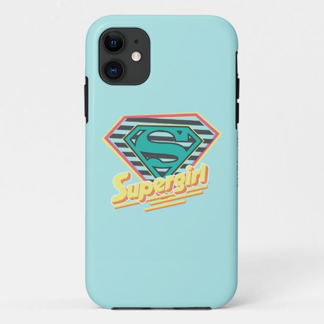 Coques Case-Mate iPhone Supergirl Striped Logo (Dos)