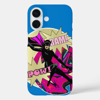 Coque Pour iPhone 16 Superhéros féminin rétro