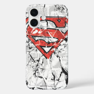 Coques iPhone 16 Superman a stylisé le logo comique chiffonné par  