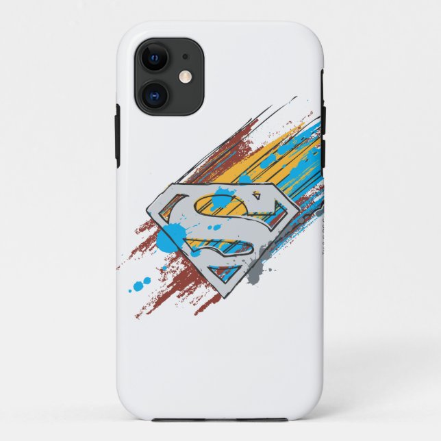 Coques Case-Mate iPhone Superman S-Shield | Logo Paint Streaks (Dos)