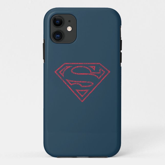 Coques Case-Mate iPhone Superman S-Shield | Red Outline Logo (Dos)