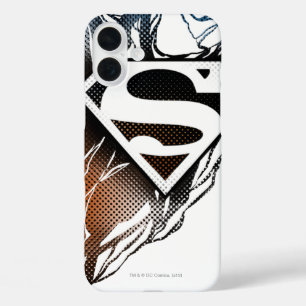 Coque Pour iPhone 16 Plus Superman Stylisé Logo bleu orange