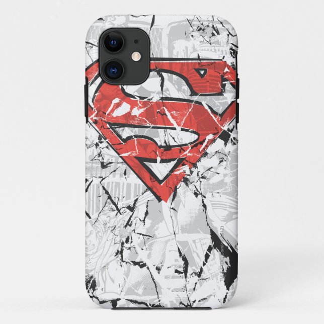 Coques Case-Mate iPhone Superman Stylisé | Logo comique découpé (Dos)