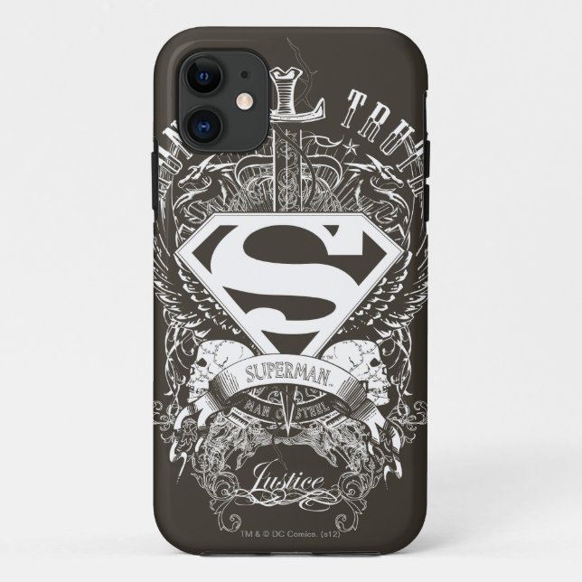 Coques Case-Mate iPhone Superman Stylisé | Logo d'honneur, vérité et justi (Dos)