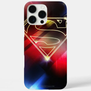 Coques iPhone 16 Pro Max Superman Stylisé  Logo du plan jaune brillant