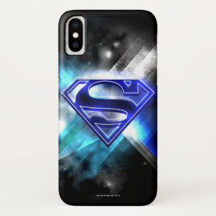 Etui iPhone Case-Mate Superman Stylisé   Logo en cristal bleu blanc
