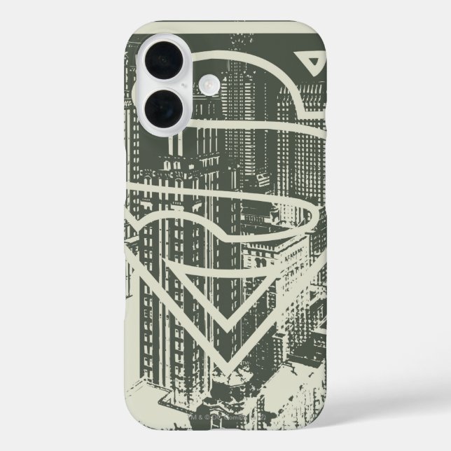 Coques Case-Mate iPhone Superman Stylisé | Logo Green Metropolis (Verso)