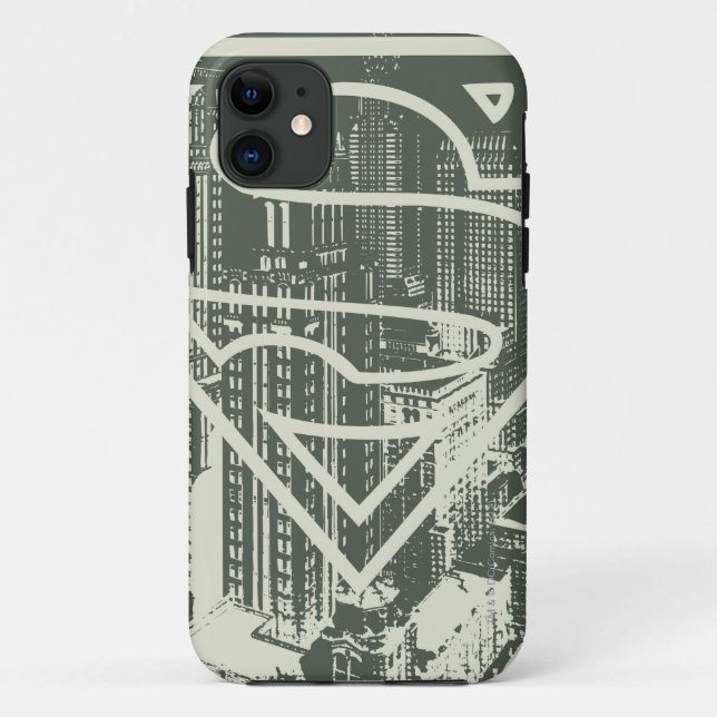 Coques Case-Mate iPhone Superman Stylisé | Logo Green Metropolis (Dos)