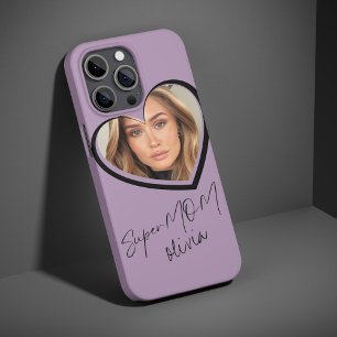 Coque Case-Mate iPhone SuperMOM Photo Elegant Moderne violet