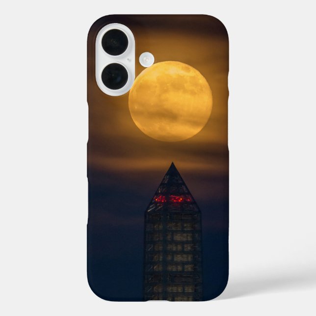 Coques Case-Mate iPhone Supermoon au-dessus du Washington Monument (Verso)