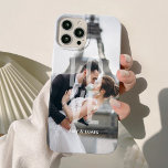 Coque Case-Mate iPhone Superposition "Amour" Photo personnalisée<br><div class="desc">Design photo personnalisé simple et doux.</div>