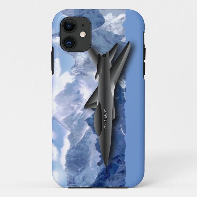 Coques Case-Mate iPhone Supersonic Jet-Fighter & Mountains Design pour enf (Dos)