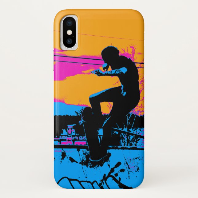 Coques Case-Mate iPhone Sur le fil - Skateboardeur (Dos)