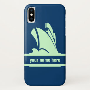 Coques Pour iPhone Sur le vert de cours personnalisé
