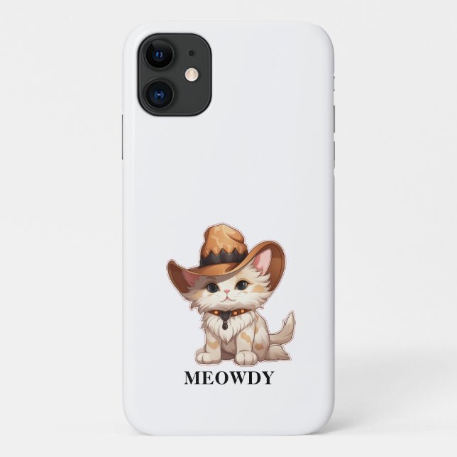 Coques Case-Mate iPhone Surcharge de laideur Meowdy Western Cat (Dos)