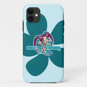 Coque iPhone 11 Surf Bunny Surfer Girl Cartoon