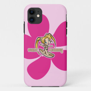 Coque iPhone 11 Surf Bunny Surfer Girl Cartoon