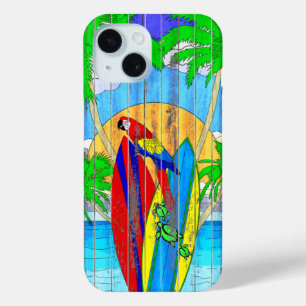 Coque Case-Mate iPhone Surf côtier Fake Wood Grain Art