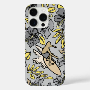 Coque iPhone 16 Pro Surf Pareau Hawaiian Hibiscus Surf Grey