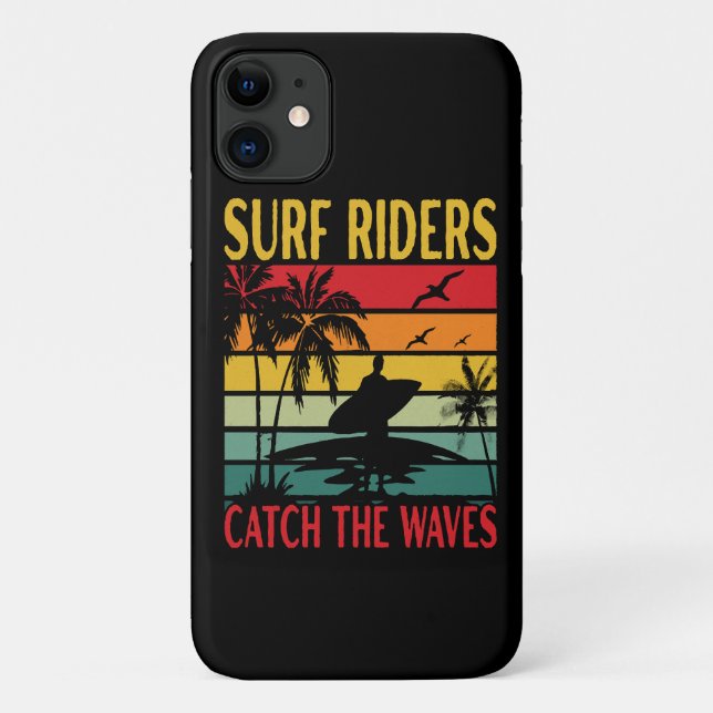 Coques Case-Mate iPhone Surf Riders Catch the Waves (Dos)