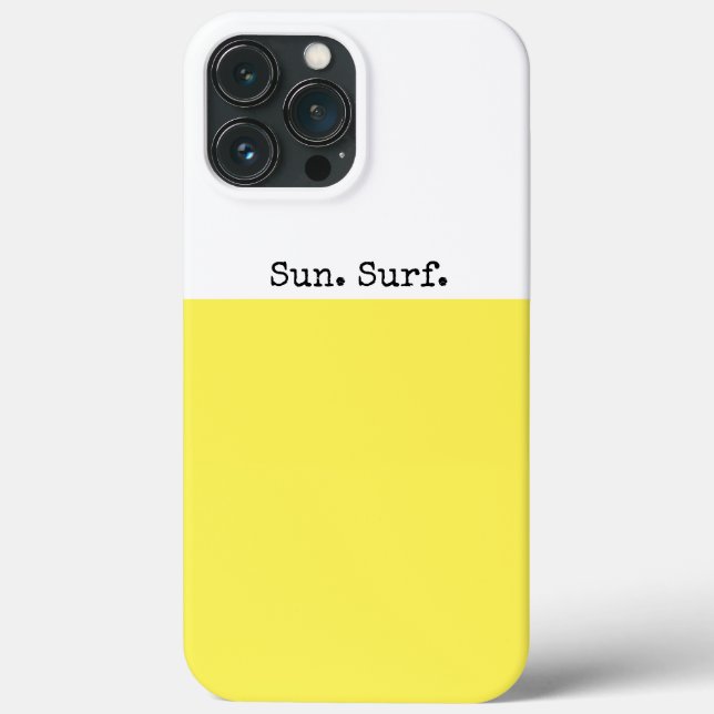 Coques Case-Mate iPhone Surf SOLEIL Lumineux Citron Jaune Blanc Couleur Bl (Verso)