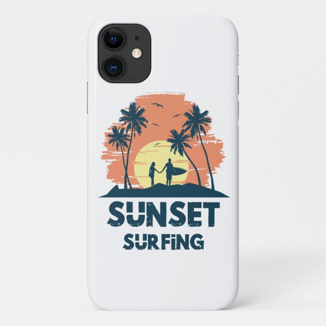 Coques Case-Mate iPhone Surf - Surf au coucher du soleil  (Dos)