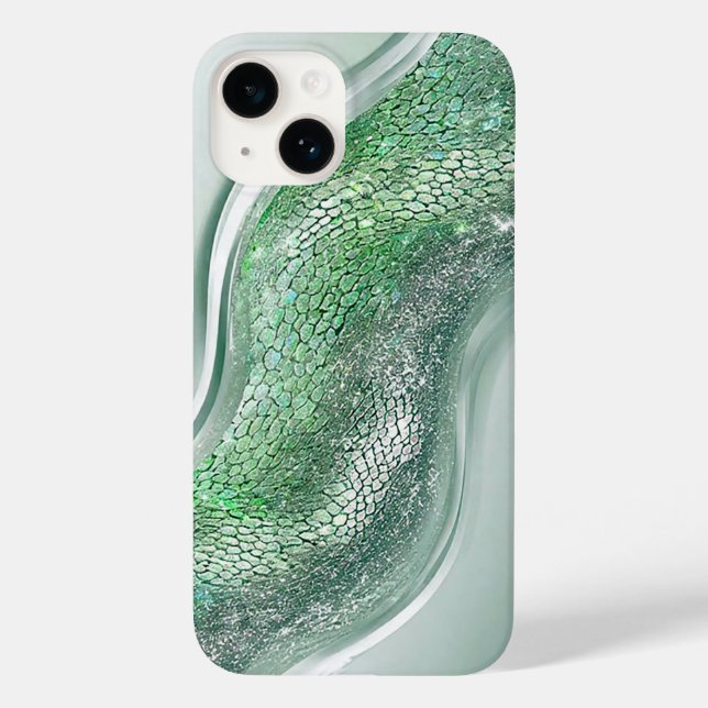 Coques Case-Mate iPhone Surface scintillante avec motifs organiques (Verso)