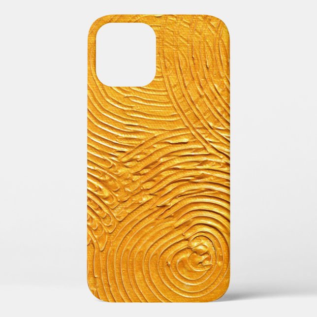 Coques Case-Mate iPhone Surface texturée or, arrière - plan doré, peint (Verso)