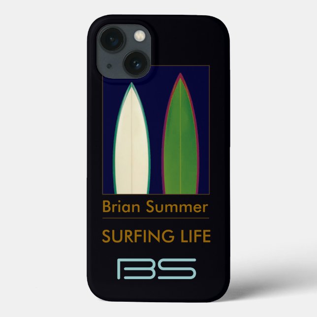 Coques Case-Mate iPhone Surfboards personnalisées sur le thème du surf (Verso)
