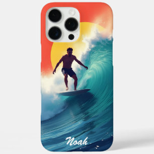 Coque iPhone 16 Pro Max Surfer au coucher du soleil