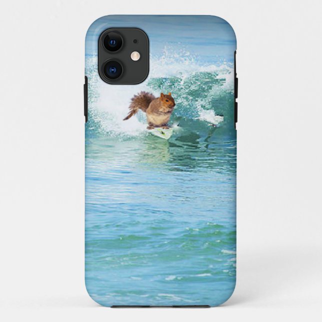 Coques Case-Mate iPhone Surfer d'écureuil sur la mer (Dos)