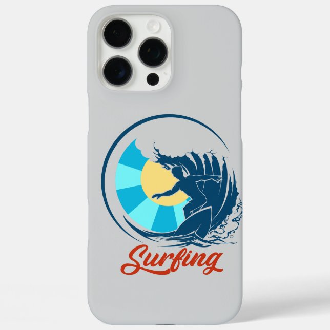 Coques Case-Mate iPhone Surfeur en bleu (Verso)