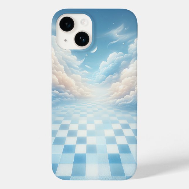 Coques Case-Mate iPhone Surreal Blue Checkerboard Sky Phone Case - Dreamy  (Verso)