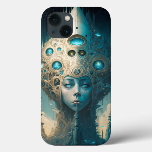 Case-Mate iPhone Case Surreal Futuristic Alien Woman Lanscape