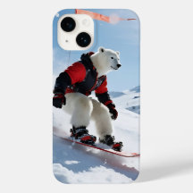 Surreal Polar Bear Snowboard Aventure hivernale