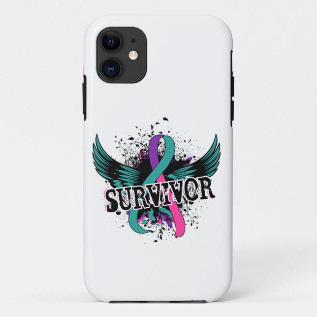 Coques Case-Mate iPhone Survivant 16 de cancer de la thyroïde (Dos)