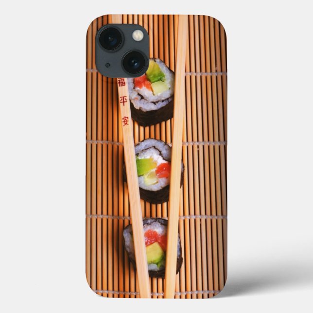 Coques Case-Mate iPhone Sushi et baguettes en bois (Verso)
