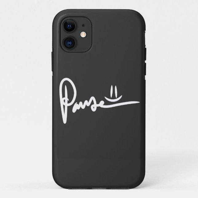 Coques Case-Mate iPhone Suspendre la typographie blanche Emoji (Dos)
