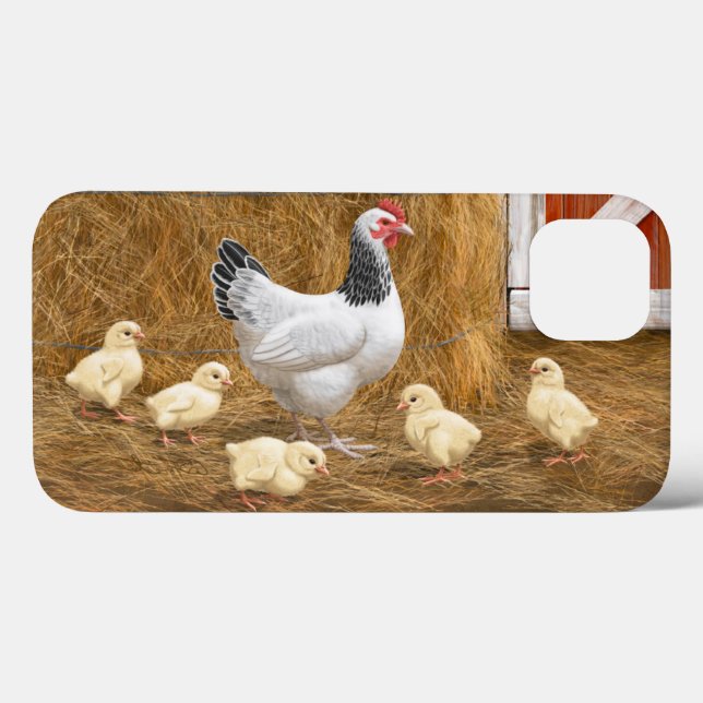 Coques Case-Mate iPhone Sussex Chicken Mama Hen et Chicks (Verso (horizontal))