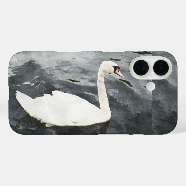 Coques Case-Mate iPhone Swan impressionniste (Verso (horizontal))