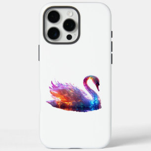 Coque iPhone 16 Pro Max Swan Iridescendant sur l'eau - Imaginaire magique