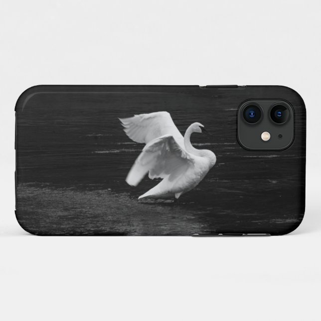 Coques Case-Mate iPhone Swan trompette b/w (Dos (Horizontal))
