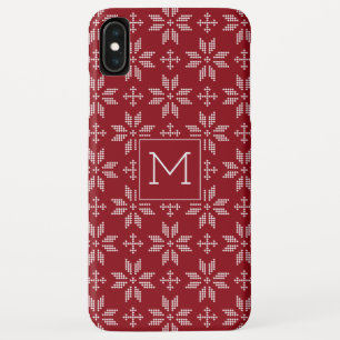 Case-Mate iPhone Case Sweat Rouge Blanc FairIsle Monogramme de Noël
