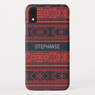 Case-Mate iPhone Case Sweat Rouge Noir Motif Noël personnalisé