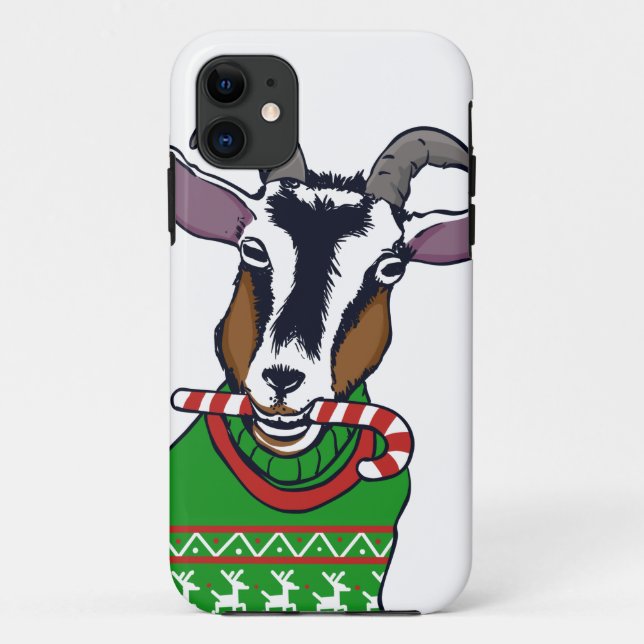 Coques Case-Mate iPhone Sweater de Goat Christmas (Dos)