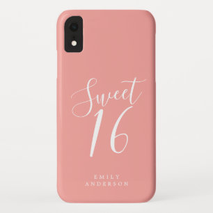 Case-Mate iPhone Case Sweet 16 Script rose 16e anniversaire