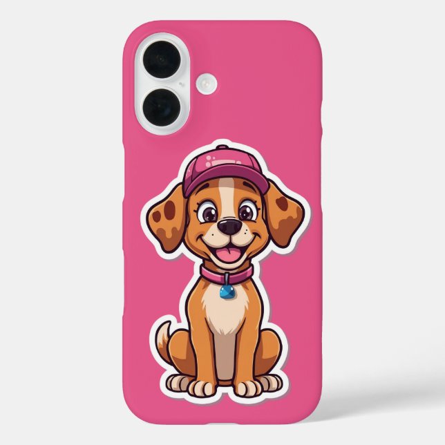 Coques Case-Mate iPhone Sweet Cartoon Chien - Happy Puppy dans Sticker Cas (Verso)